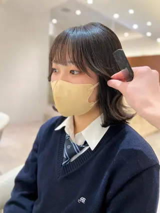 ミディアム カラー 韓国レイヤー🇰🇷 韓国研修◎渋谷カイトのヘアスタイル