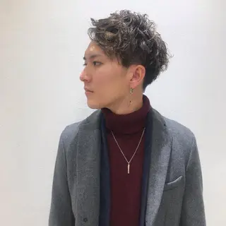 ショート カラー パーマ メンズ Vir by browのヘアスタイル