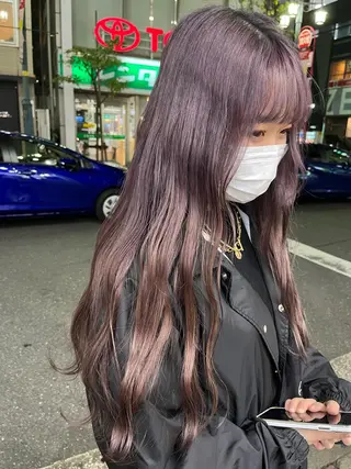 ロング カラー 💖デザインカラー/ タダ ハナカ💖のヘアスタイル