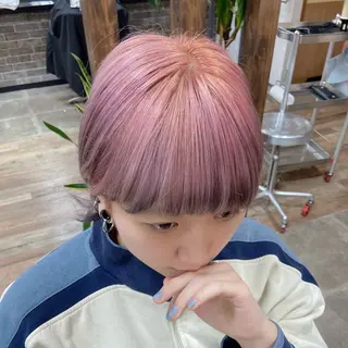 ショート カラー ヘアアレンジ イツキ🌕デザインカ ラー🥨髪質改善🫧のヘアスタイル
