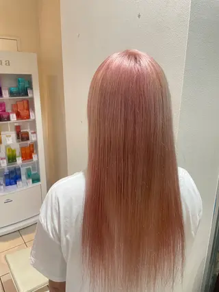 ロング カラー ブリーチ/ヘアセット 【𝙍𝙞𝙣𝙤】のヘアスタイル