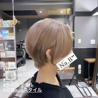 ショート カラー Hair design Na.B所属・ジユン 지윤のヘアスタイル