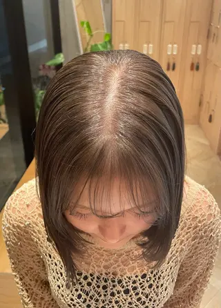 ミディアム カラー うる艶カラー/美髪 トリートメント/めいのヘアスタイル