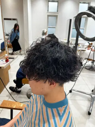 メンズ レディースショート/ メンズパーマ/足立のヘアスタイル