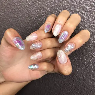 ロング カラー ヘアアレンジ キッズ ネイル マツエク・マツパ 福田 加奈のネイルデザイン