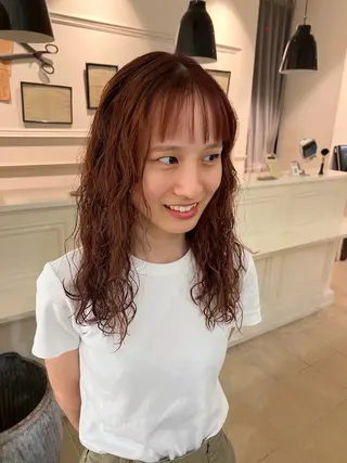 ロング パーマ 森川 好羽のヘアスタイル