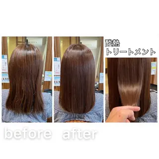 ミディアム カラー KIZU 髪質改善 怪談を語る美容師のヘアスタイル