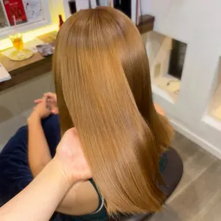 セミロング 🎀ハイトーン/ 艶カラー/夕月🎀のヘアスタイル