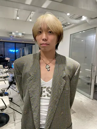 ショート カラー メンズ スパイラルパーマ 🌐hina⭐️のヘアスタイル