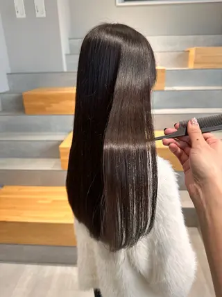 ロング 染谷 遥花のヘアスタイル