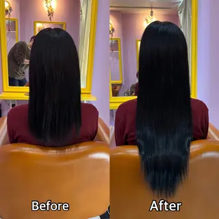 ロング シール+ちび編み込み エクステ梅田🐨のヘアスタイル