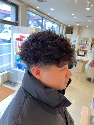 パーマ メンズ オージュアソムリエ 遠藤大河のヘアスタイル