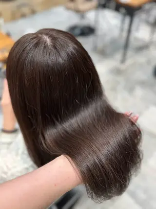 セミロング カラー 新宿透明感カラー 髪質改善/吉川怜奈のヘアスタイル