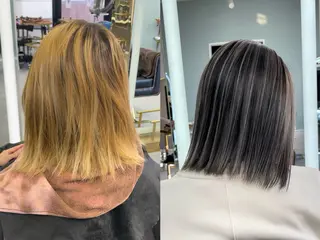 ミディアム senjyu GINZA所属・バレイヤージュ/ハイ ライト/庄司鉄平のヘアスタイル