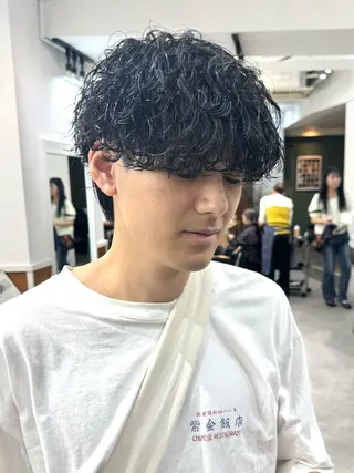 パーマ メンズ シャドウパーマ/ 波巻パーマYu-Kiのヘアスタイル