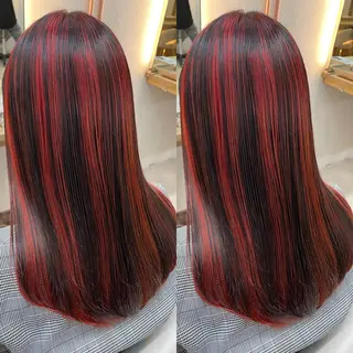 セミロング カラー ブリーチ無しダブル カラー🦕まどかのヘアスタイル