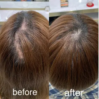 ミディアム パーマ 渡辺　亮/ 白髪ぼかし/髪質改善のヘアスタイル