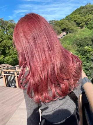 ロング カラー ブリーチ✨ハイライト メンズヘア/アヤノのヘアスタイル