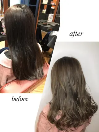 ミディアム カラー パーマ カラー/髪質改善スペ シャリスト宮本　伸一のヘアスタイル