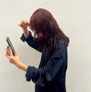 ロング カラー 透明感/血色カラー/ 似合せレイヤー/ゆいのヘアスタイル