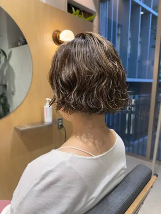 ミディアム パーマ パーマ/ボブ /レイヤー チヒロのヘアスタイル