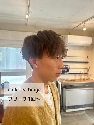 ショート メンズ dulce oro所属・円山/ブリーチ/暖色 Kiriのヘアスタイル