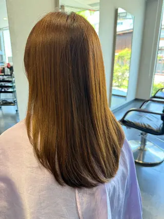 セミロング 髪質改善⚡️カラー 🍀武久 誠🍀のヘアスタイル