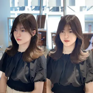 ミディアム カラー ヘアアレンジ 顔周り&ミディアム 特化/池袋/kokiのヘアスタイル
