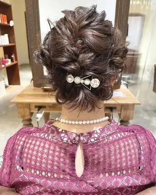 ヘアアレンジ sherry【シェリー】所属・miho 大国町 柔らかハイトーン💛のヘアスタイル