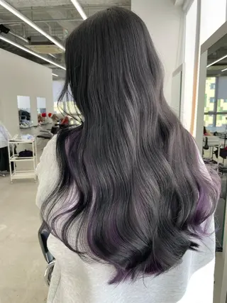 ロング LINOET名古屋所属・ダブルカラー🩶上村 純妃🩶名駅徒歩5分のヘアスタイル
