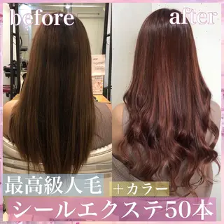 ロング カラー ヘアアレンジ 八巻 晴香のヘアスタイル