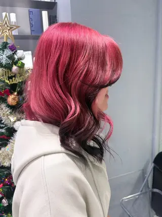 ミディアム カラー 菜々🫧新宿 透明感ケアブリーチのヘアスタイル