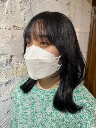 ミディアム カラー ヘアアレンジ 【韓国レイヤー特化 ハッシュカット】のヘアスタイル