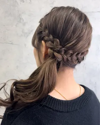 セミロング ヘアアレンジ 松本ののか /錦/ヘアセットのヘアスタイル