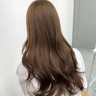 ロング カラー ヘアアレンジ ブリーチなしカラー /ベージュ/安形翔のヘアスタイル