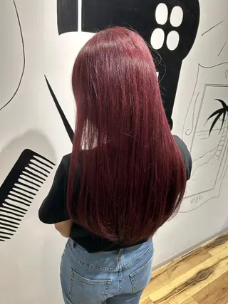 ロング カラー 🍒ケアカラー🍒 AKAね🤍のヘアスタイル