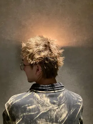 ショート メンズ メンズヘア/透明感 カラー/ayatoのヘアスタイル