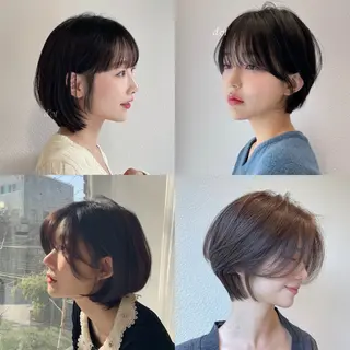 ショート 縮毛矯正／レイヤー／ 髪質改善／海月のヘアスタイル