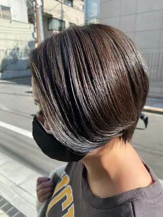 ショート カラー グレージュ/レイヤー /韓国ヘア/RISAのヘアスタイル