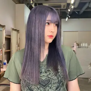ロング カラー フェザーパーマ🌙 毛流れ yuzukiのヘアスタイル