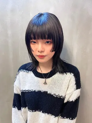 セミロング カラー パーマ ヘアアレンジ メンズ キッズ ネイル マツエク・マツパ アイブロウ tatsumi/ボブ ウルフ/レイヤーのヘアスタイル