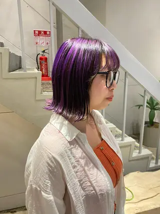 ミディアム カラー レイヤーカット/ ダブルカラーサクライのヘアスタイル