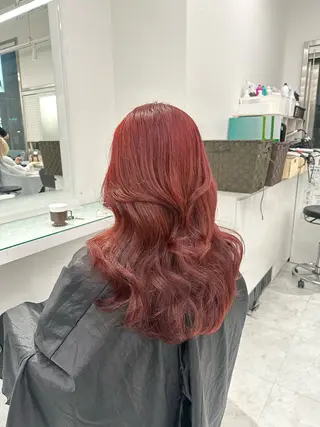 ロング カラー トレンド暖色ヘア🍒 miu🍒のヘアスタイル