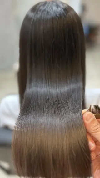 ロング パーマ カラー さく/髪質改善× 縮毛矯正/町田のヘアスタイル