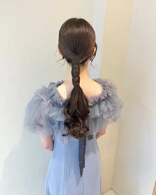 ロング ヘアアレンジ ノイシキ サキのヘアスタイル
