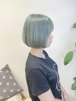 ショート レイヤー/韓国/ボブ 縮毛矯正/畠中ケントのヘアスタイル