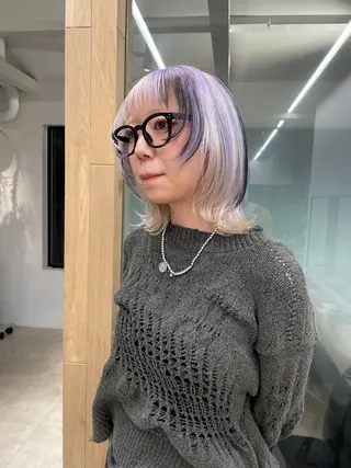 ミディアム カラー ケアパーマ/ケアブリ ーチdaisukeのヘアスタイル