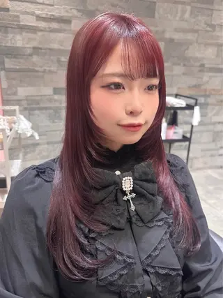 ロング カラー レイヤーカット/ 艶 カラー/Manakaのヘアスタイル