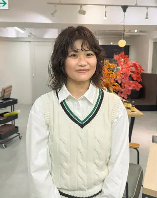 ショート パーマ レイヤーパーマ＊ 顔まわり似合わせのヘアスタイル