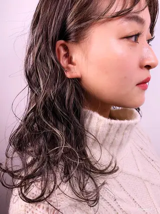 ミディアム カラー パーマ tension 【テンション】のヘアスタイル